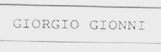 GIRGIO GIONNI