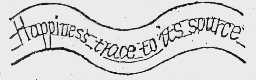 HAPPINESS TRACE TO ITS SOURCE