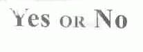 YES OR NO