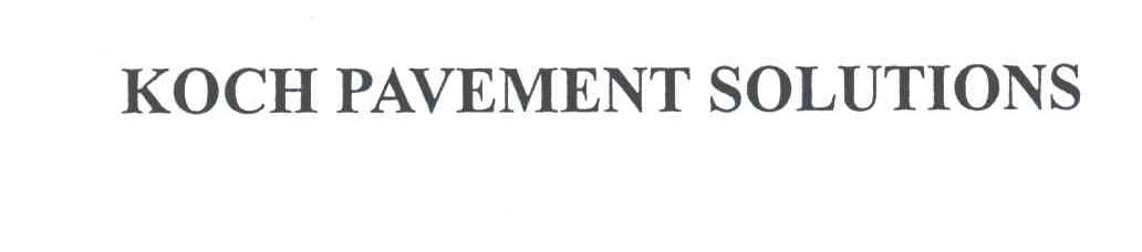KOCH PAVEMENT SOLUTIONS