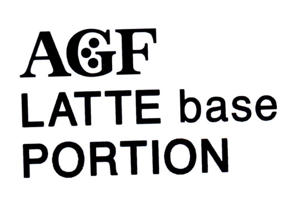 AGF LATTE BASE PORTION