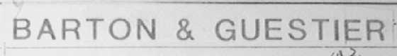 BARTON & GUESTIER