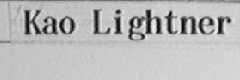 KAO LIGHTNER