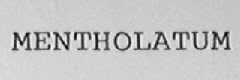 MENTHOLATUM