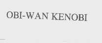 OBI-WAN KENOBI