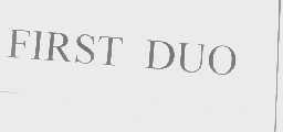 FIRST DUO