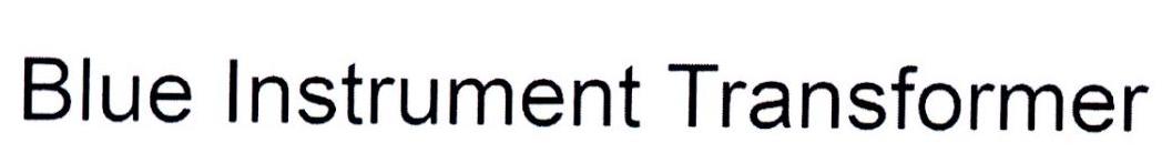 BLUE INSTRUMENT TRANSFORMER