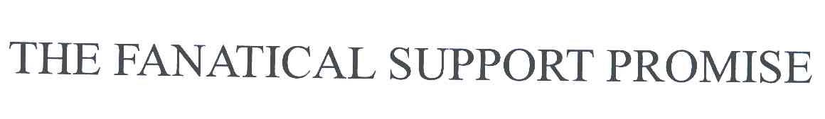 THE FANATICAL SUPPORT PROMISE
