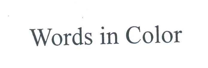 WORDS IN COLOR
