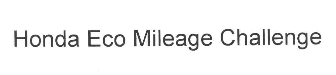 HONDA ECO MILEAGE CHALLENGE
