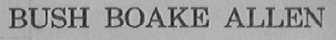 BUSH BOAKE ALLEN