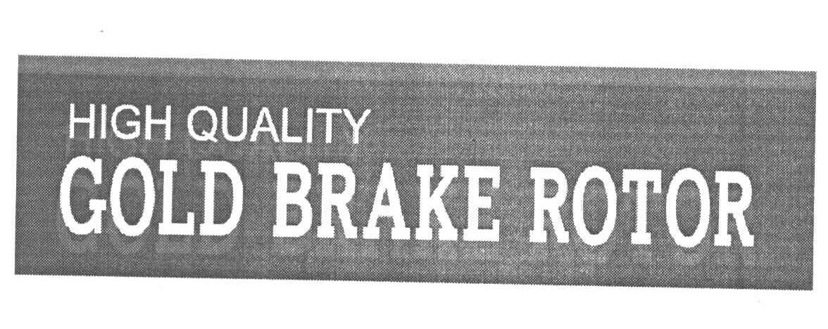HIGH QUALITY GOLD BRAKE ROTOR