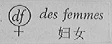 DES FEMMES  妇女