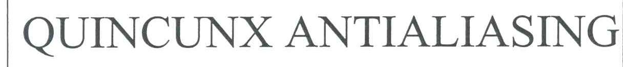 QUINCUNX ANTIALIASING