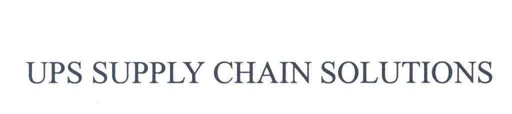 UPS SUPPLY CHAIN SOLUTIONS