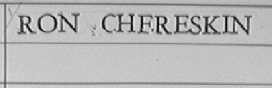 RON CHERESKIN