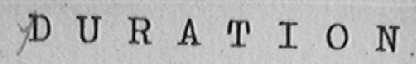 DURATION