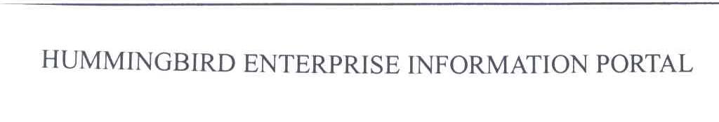 HUMMINGBIRD ENTERPRISE INFORMATION PORTAL