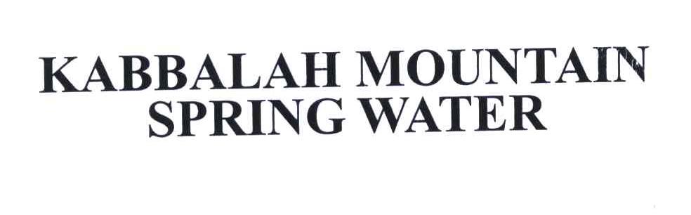 KABBALAH MOUNTAIN SPRING WATER