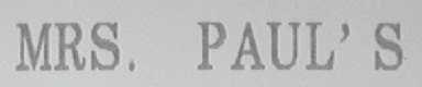 MRS PAUL'S