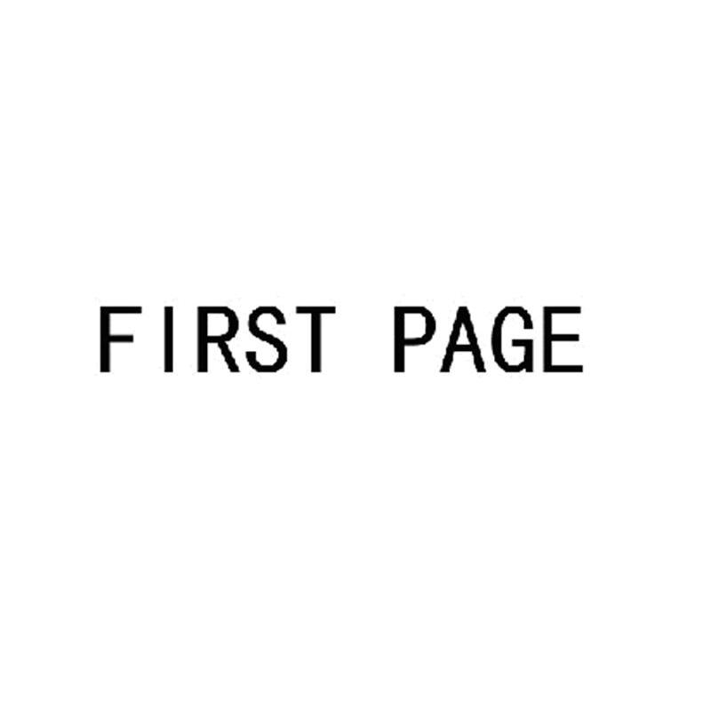FIRST PAGE