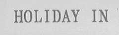 HOLIDAY IN