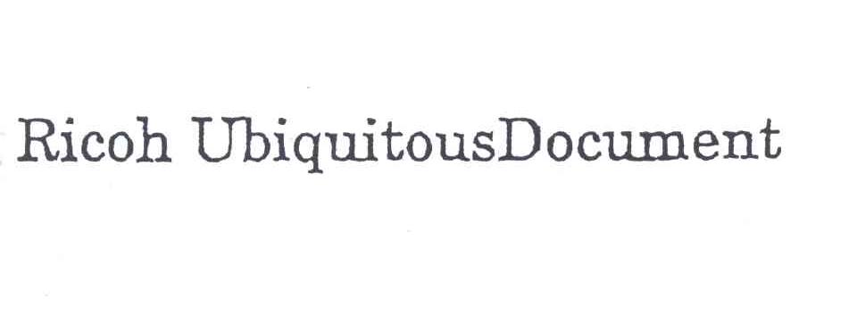 RICOH UBIQUITOUSDOCUMENT