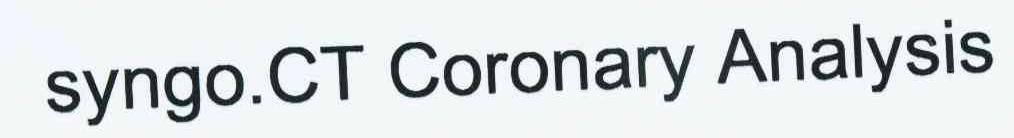 SYNGO.CT CORONARY ANALYSIS