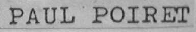 PAUL POIRET
