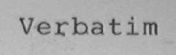 VERBATIM