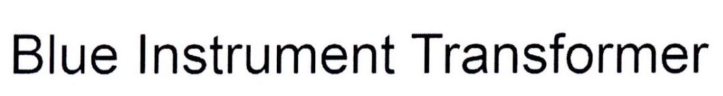 BLUE INSTRUMENT TRANSFORMER