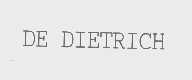 DE DIETRICH