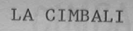 LA CIMBALI