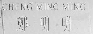 郑明明    CHENG MING MING