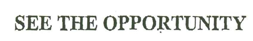 SEE THE OPPORTUNITY