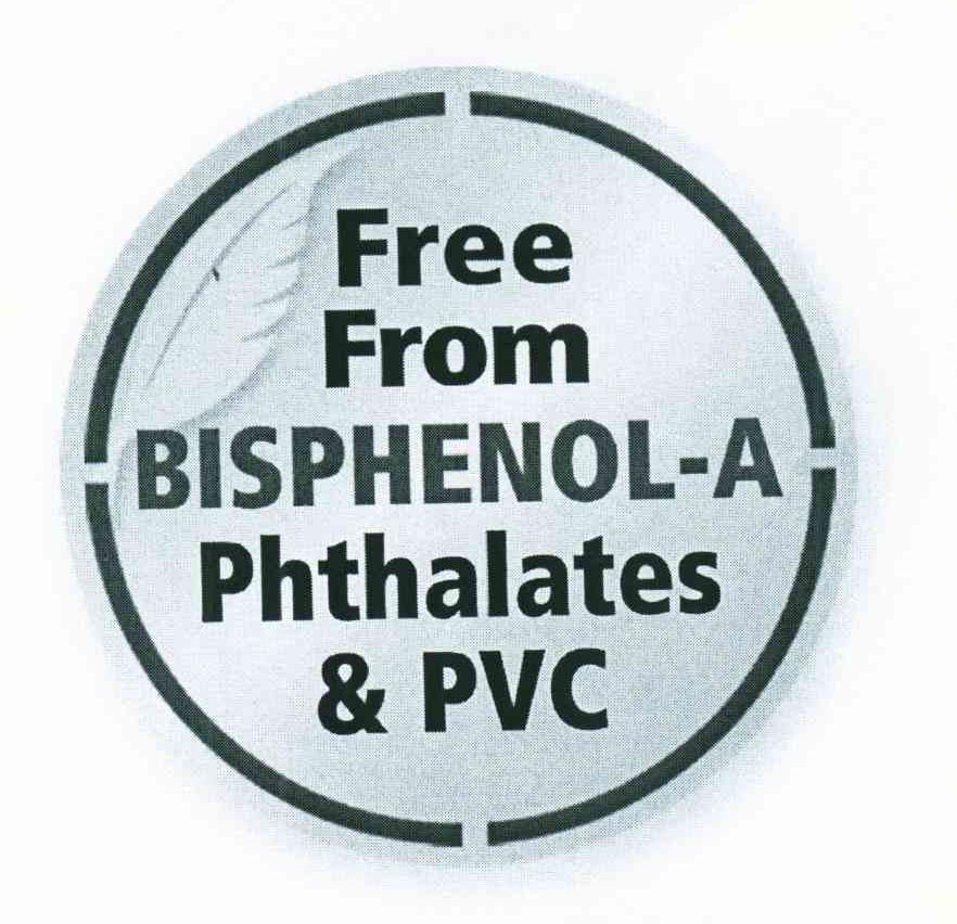 FREE FROM;BISPHENOL-A;PHTHALATES;& PVC