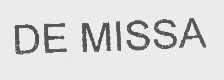 DE MISSA