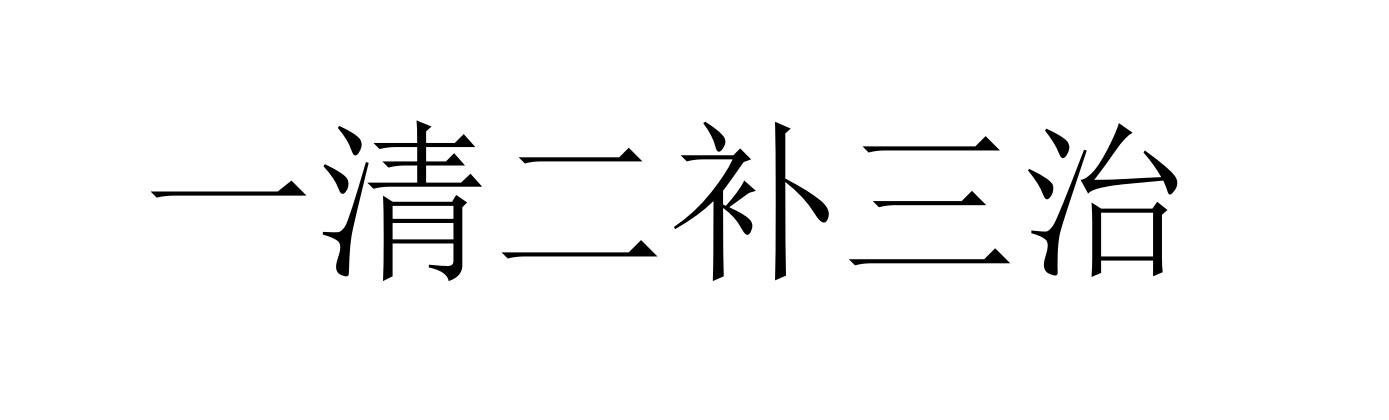 一清二补三治