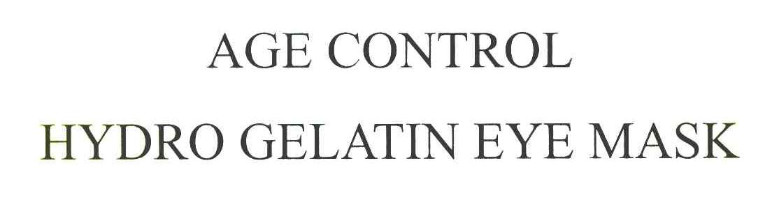 AGE CONTROL HYDRO GELATIN EYE MASK