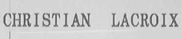 CHRISTIAN LACROIX