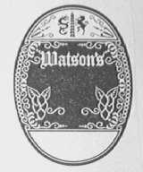 WATSON'S CORDIAL LABEL
