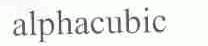 ALPHACUBIC