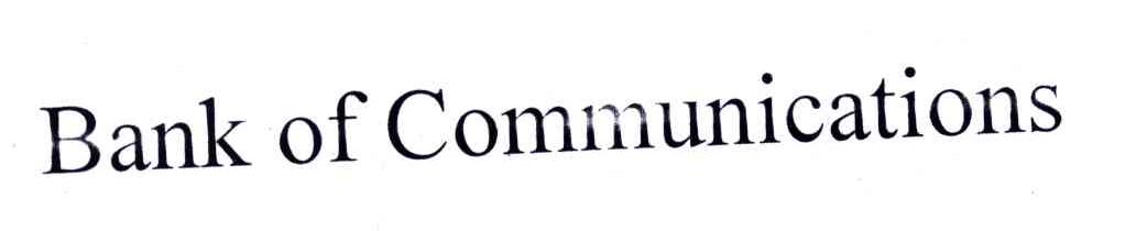 BANK OF COMMUNICATIONS