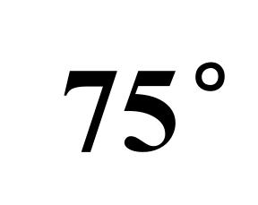 75&deg;