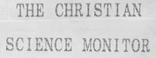 THE CHRISTIAN SCIENCE MONITOR