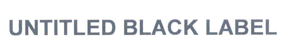 UNTITLED BLACK LABEL