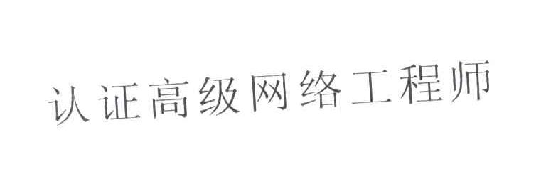 认证高级网络工程师