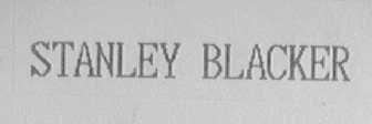 STANLEY BLACKER