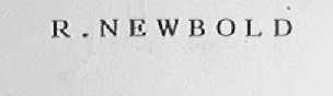 R NEWBOLD    NELUBOLD