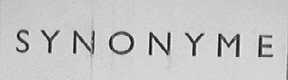 SYNONYME